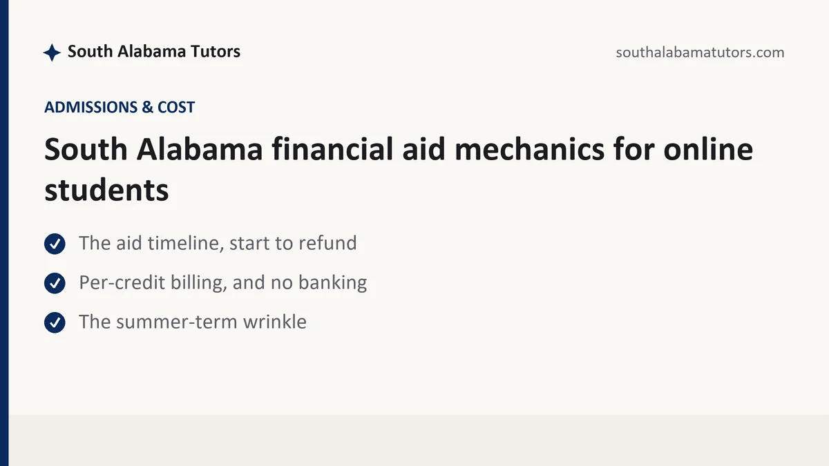 South Alabama financial aid mechanics for online students, a South Alabama student guide, from South Alabama Tutors